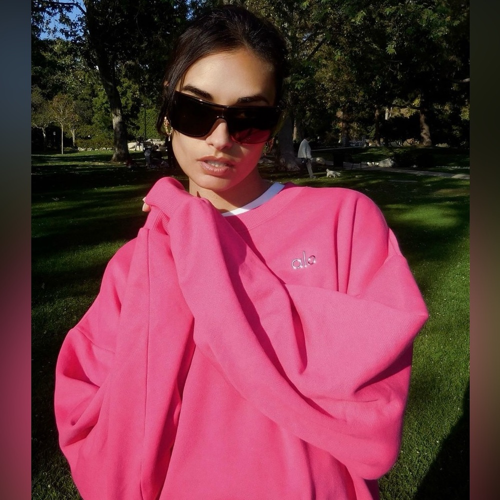 Alo Accolade Crewneck Pink Summer Crush